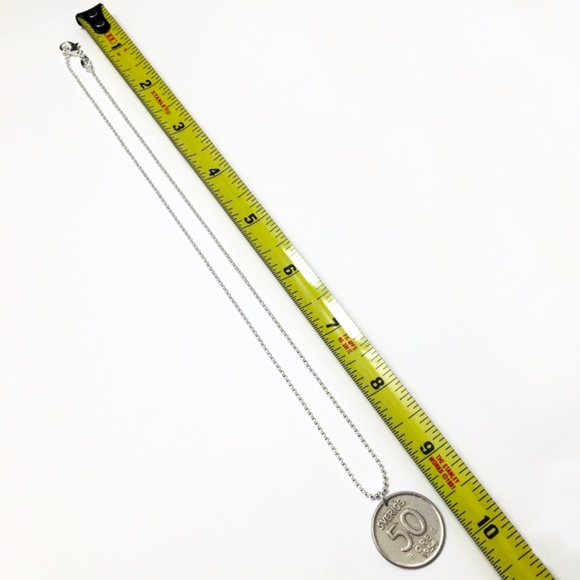 1954 Swedish Silver Coin Necklace — Stamped “925” 18-inch chain - Picture 5 of 5